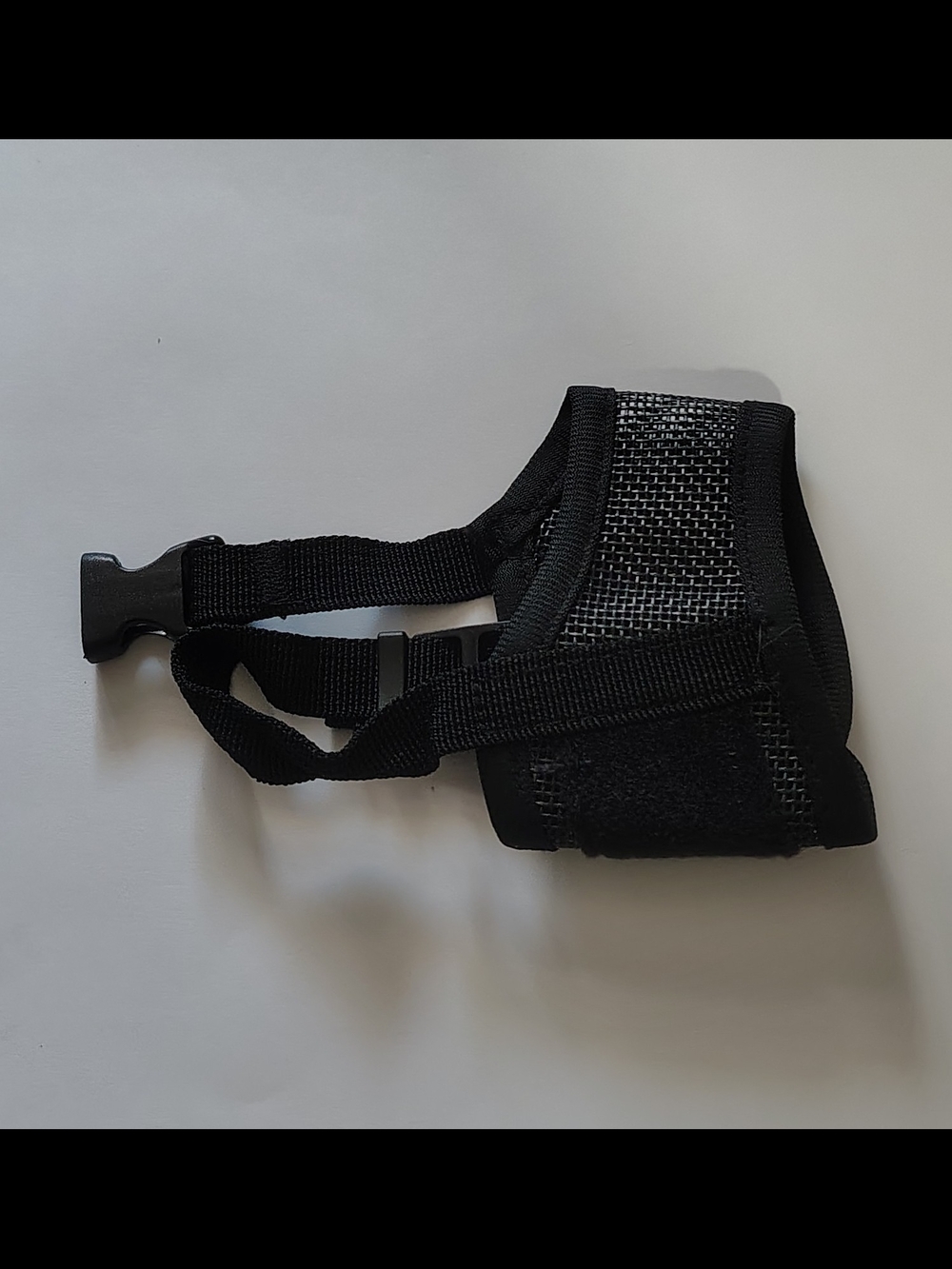 XS Adjustable Black Mesh Pet Muzzle